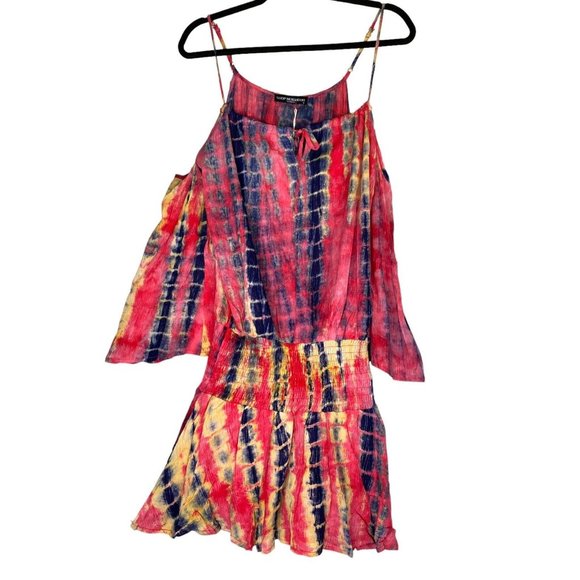 SHOP NEIGHBOR Floral Ruffle Dress Size Small NWT‎ Off The Shoulder Adjustable - Picture 1 of 9